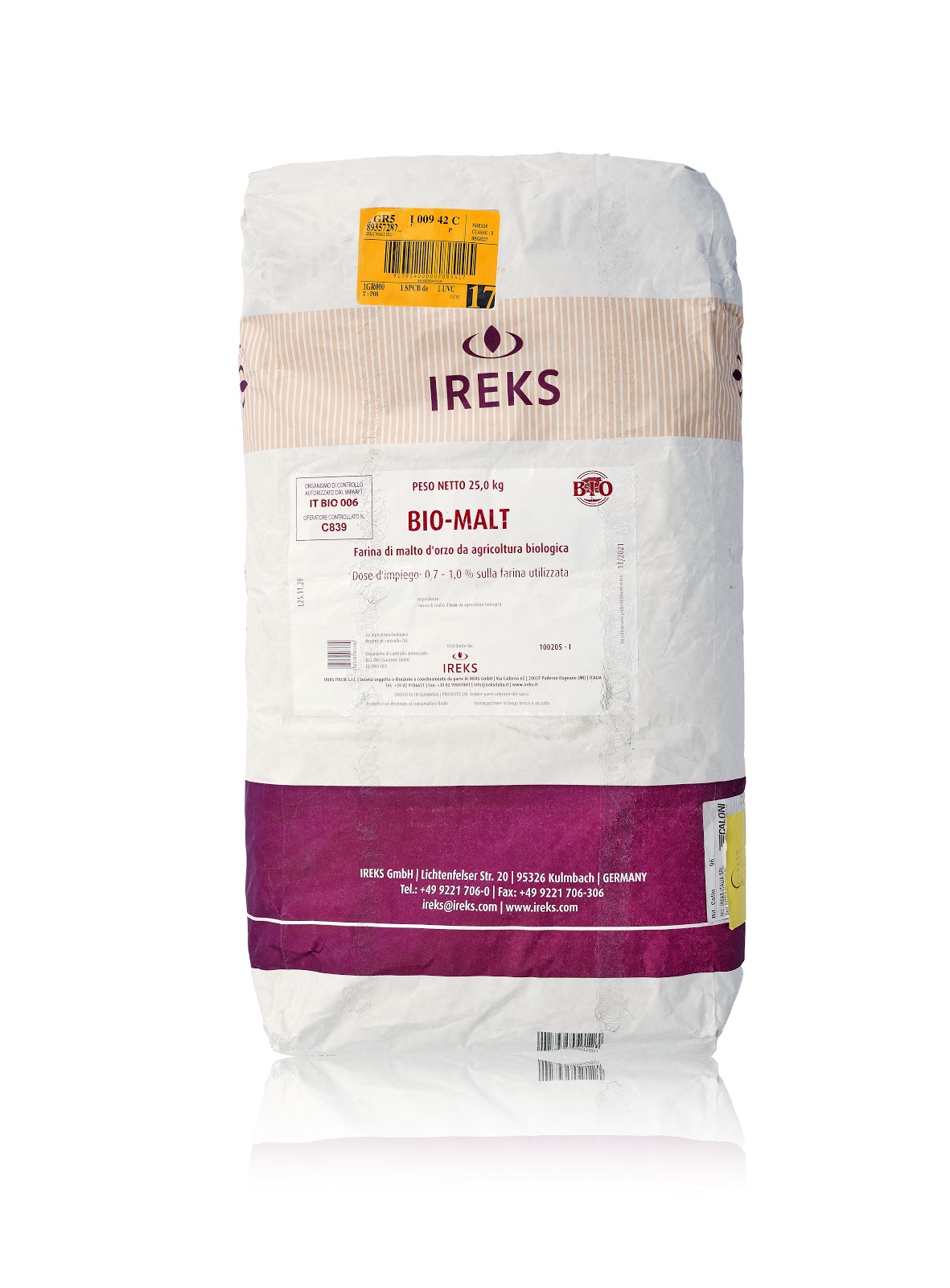 FARINE BIO DE MALT 25KG Eataly Pour les Pros